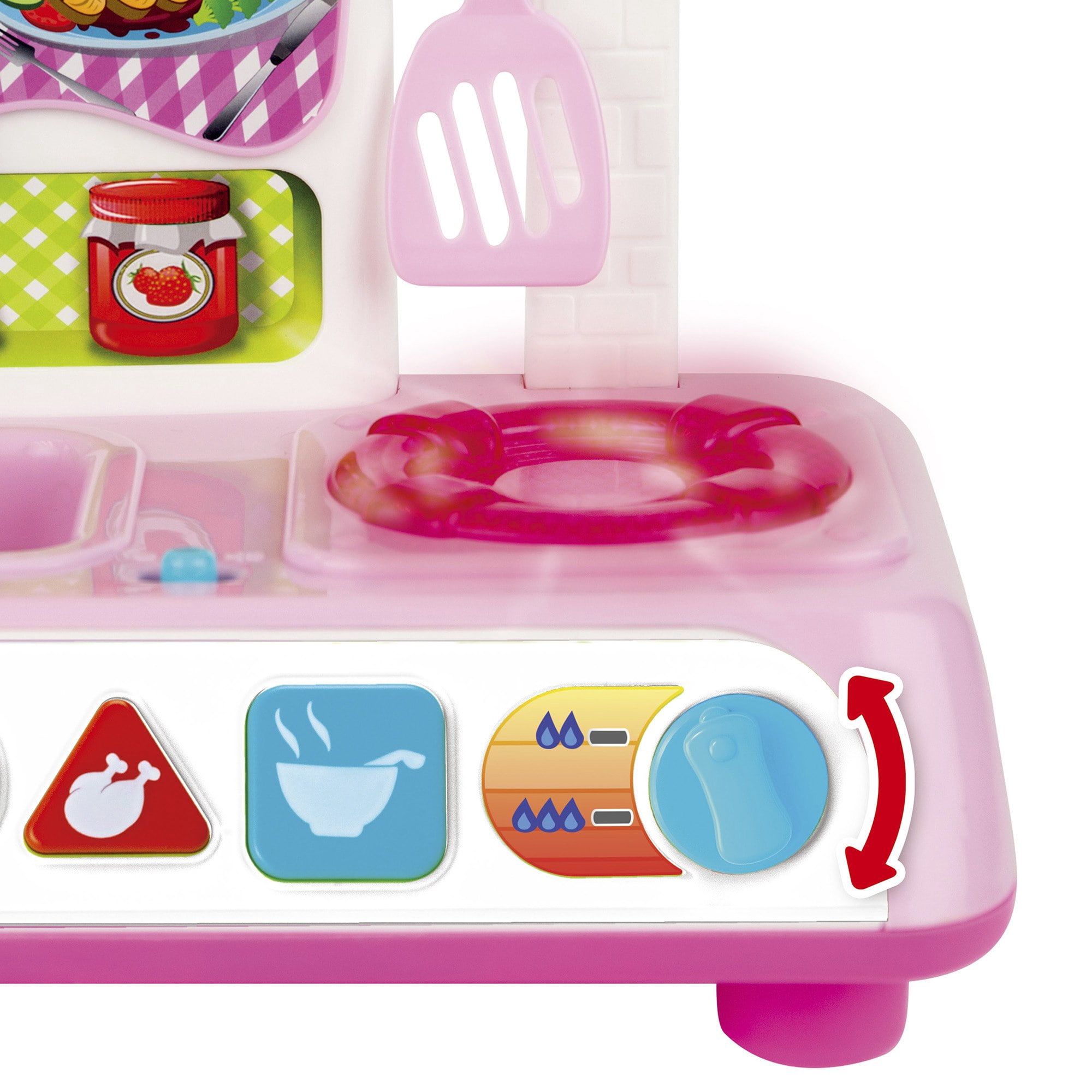 Winfun: Mycook Master Kitchen - Pink - Lights & Sounds, Culinary & Food Pretend Play Set, Chef Pan & Spatula, Sensory Toy, Toddlers & Kids Ages 18mo+