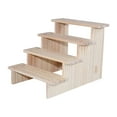 thumbnail image 2 of Wooden Display Riser Shelf Wood Display Shelf for Figurines Cupcake Jewelry 4 layer 20cm, 2 of 7