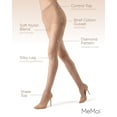 thumbnail image 3 of MeMoi Women's Elegant Sheer Diamond-Patterned Fashion Tights - Womens - Female (Small/Medium, Nude/Nude), 3 of 7