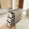 thumbnail image 6 of LED Nightstand Wireless Charging Station USB C-Socket Nightstand 3 Drawers Modern Smart Nightstand with Speakers and Bookshelf High Gloss Bedroom Furniture, White 1PC, 6 of 15