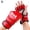 red, variant on Half Finger MMA Boxing Gloves for Men & Women, Thickened Padding Sanda Training Gloves, Breathable Open Palm Mitts for Heavy Bag, Kickboxing & Grappling, Superior Wrist Support