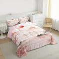 thumbnail image 4 of Manfei Japanese Mount Fuji Queen Comforter Set, Pink Blossoms Flower Bedding Sets, Teens Kids Girls Boys Reversible Bedding Comforter Set, Luxury Bedroom Decor, 3 Pieces, 4 of 9