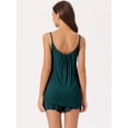 thumbnail image 3 of DARING DIVA Women's Ruffle Trim Camisole Tops with Shorts Pajama Sets XS Green, 3 of 6