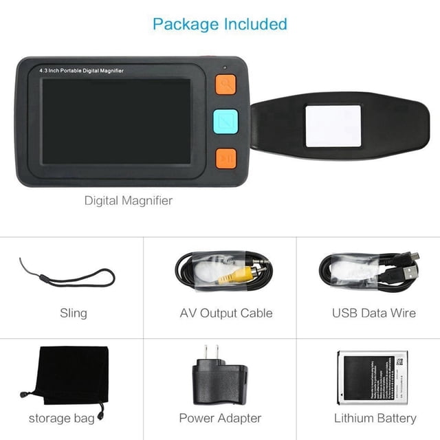 HD View Aid, 5 Inch LCD Low Vision Digital Magnifier For Reading Aid And Electronic Visual Assistance