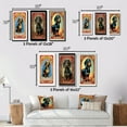 thumbnail image 4 of Designart "Retro Stamp Cute Dachshund Illustration IV" Animals Dog Daschund Framed Wall Art Set Of 3 - Gold Dog Daschund Frame Canvas Set For Living Room Decor, 4 of 6