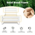 thumbnail image 4 of PAPROOS Twin Bed Frame, Solid Wood Platform Bed with Headboard and Footboard, Modern Twin Bed Frame with Wooden Slats Support, No Box Spring Needed, White, 4 of 12