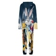 thumbnail image 5 of Looney Tunes Cartoons Unisex Onesie Pajamas Zipper Jumpsuit Hooded One Piece Sleepwear for Family Mens Womens, 5 of 8