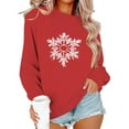 thumbnail image 5 of Busydd Christmas Sweatshirts for Women Trendy Round Neck Print Womens Long Sleeve Tops Casual Comfortable Cotton Xmas Graphic Women's Sweatshirts S, 5 of 6