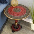 thumbnail image 1 of Natural Geo Table d'Appoint en Bois Décorative Rouge/or/noir, 1 of 5