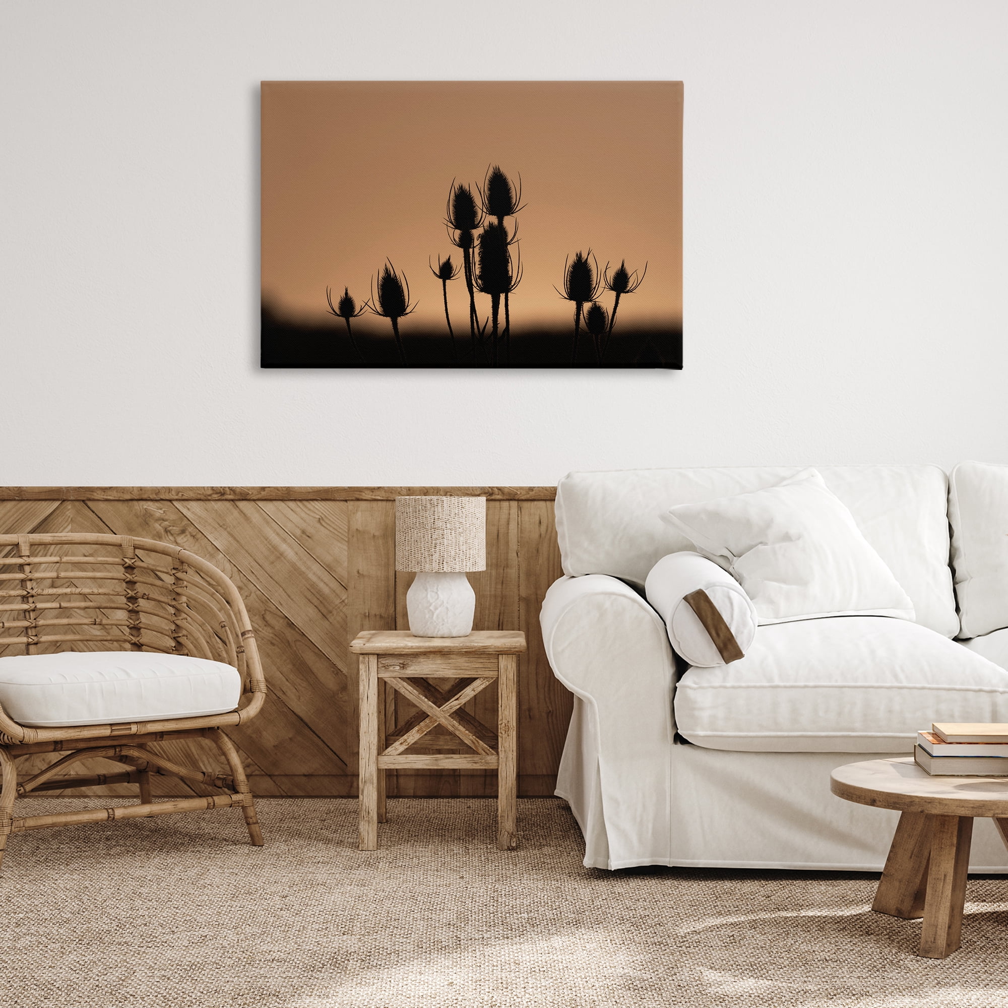 Stupell Industries Botanical Sprigs Silhouettes Plants & Flowers Photography Wrapped Canvas Art Print Wall Art, 36 x 24