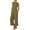 Khaki, variant on Linen Sets for Women 2 Piece Summer Women Suit Fashion Comfortable Vest and Long Pants Solid Color Top Set Suit Wide Leg Pants Tracksuit Lounge Matching Sets Army Green S