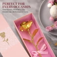 thumbnail image 3 of MEDca 24k Gold Rose with Luxury Gift Box - 10 inch Golden Metal Single Roses Gifts Idea for Women, 3 of 9