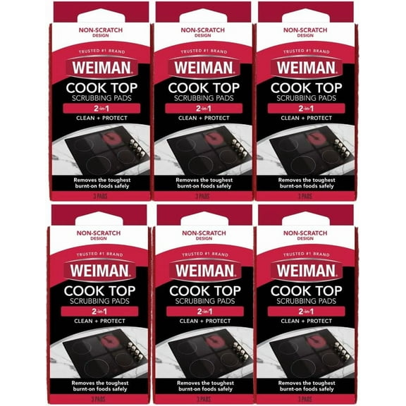 Products Cook Top Scrubbing Pad, 3 Count, 6 Per Case