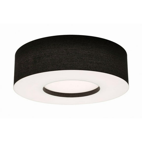 MCF2432MB-BK AFX Montclair - Drum Flush Mount In Modern Style-7.5 Inches Tall and 24 Inches Wide-Black Finish-Incandescent Lamping Type