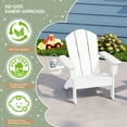 thumbnail image 5 of WestinTrends Malibu Kids Outdoor HDPE Plastic Adirondack Patio Chairs with Cup Holders (Set of 2), White, 5 of 14