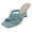 Teal Pu, variant on Shoes Women Stiletto High Heeled Sandal Braided Multi Strap Square Open Toe KELLAN-S Blue Teal 9