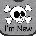 thumbnail image 4 of Inktastic I'm New Cute Skull Baby Boys or Girls Baby Bib, 4 of 4