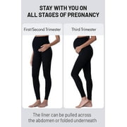 Beaisland Womens Maternity Leggings over The Belly Pregnancy Yoga Pants Workout Activewear Leggings 2-Pack