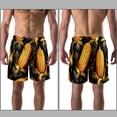 thumbnail image 3 of luoweisi Men's Beach Shorts Quick Dry Swim Trunks with Mesh Lining Thanksgiving Corn L, 3 of 5