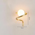 thumbnail image 1 of Glass Wall Light, Modern Indoor Gold Wall Light Fixture for Home Decor Bathroom Kitchen Living Room Vanity Hallway Lamp, 1 of 5