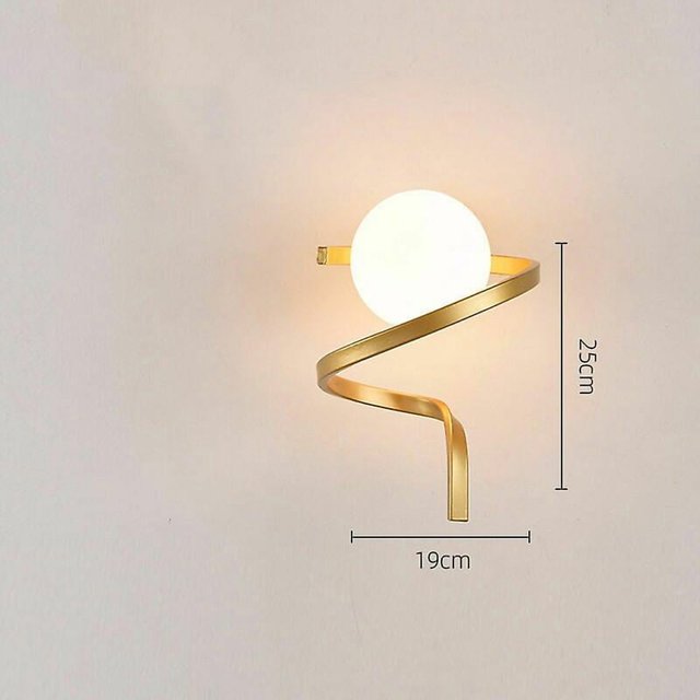Glass Wall Light, Modern Indoor Gold Wall Light Fixture for Home Decor Bathroom Kitchen Living Room Vanity Hallway Lamp