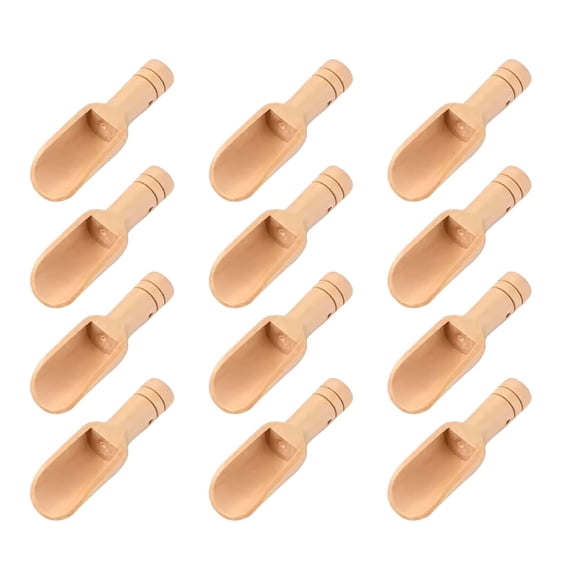 Mini cuchara de madera maciza para baño, té, café y tarros. Úsela para medir polvos y gránulos. Accesorio de madera natural para cocina y baño.