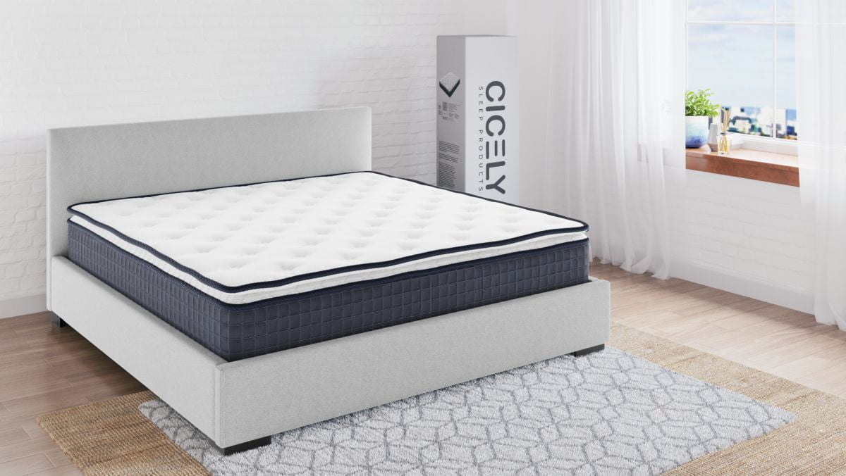 Matelas à mousse gel 11'' avec ressorts ensachés pour grand lit Cicely