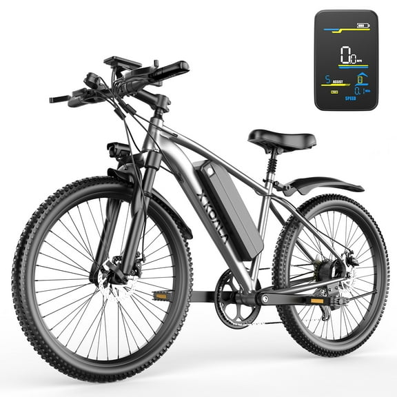 1000W Electric Bike,Moped Ebike 25mph, 36V 13Ah Battery 45 Miles Range Dual Shock & Disc Brakes,Electric Dirt Bike Fat Tires,7 Speed LCD Display,Adults Electric Bike for Mountains