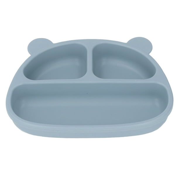 Plato de silicona para bebé, plato de silicona suave para niños pequeños, plato de succión de dibujos animados, construido para precisión