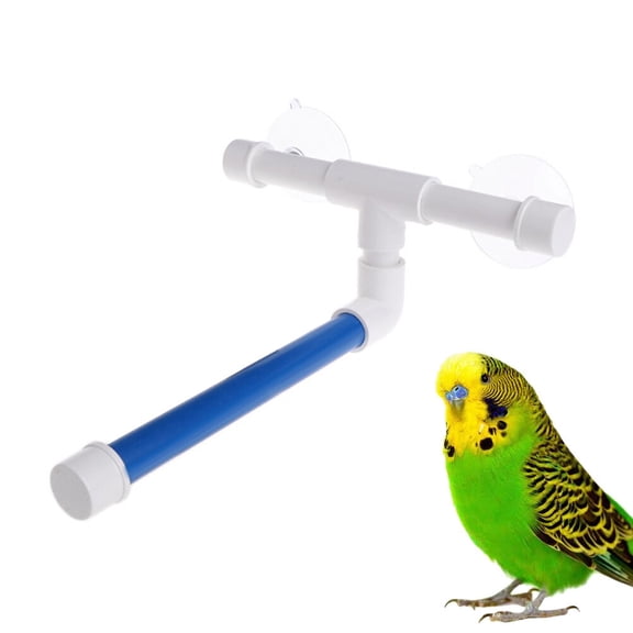 WEUVEB Bird Perch Holder Blue Secure Adhesion for Bathroom and Window Use