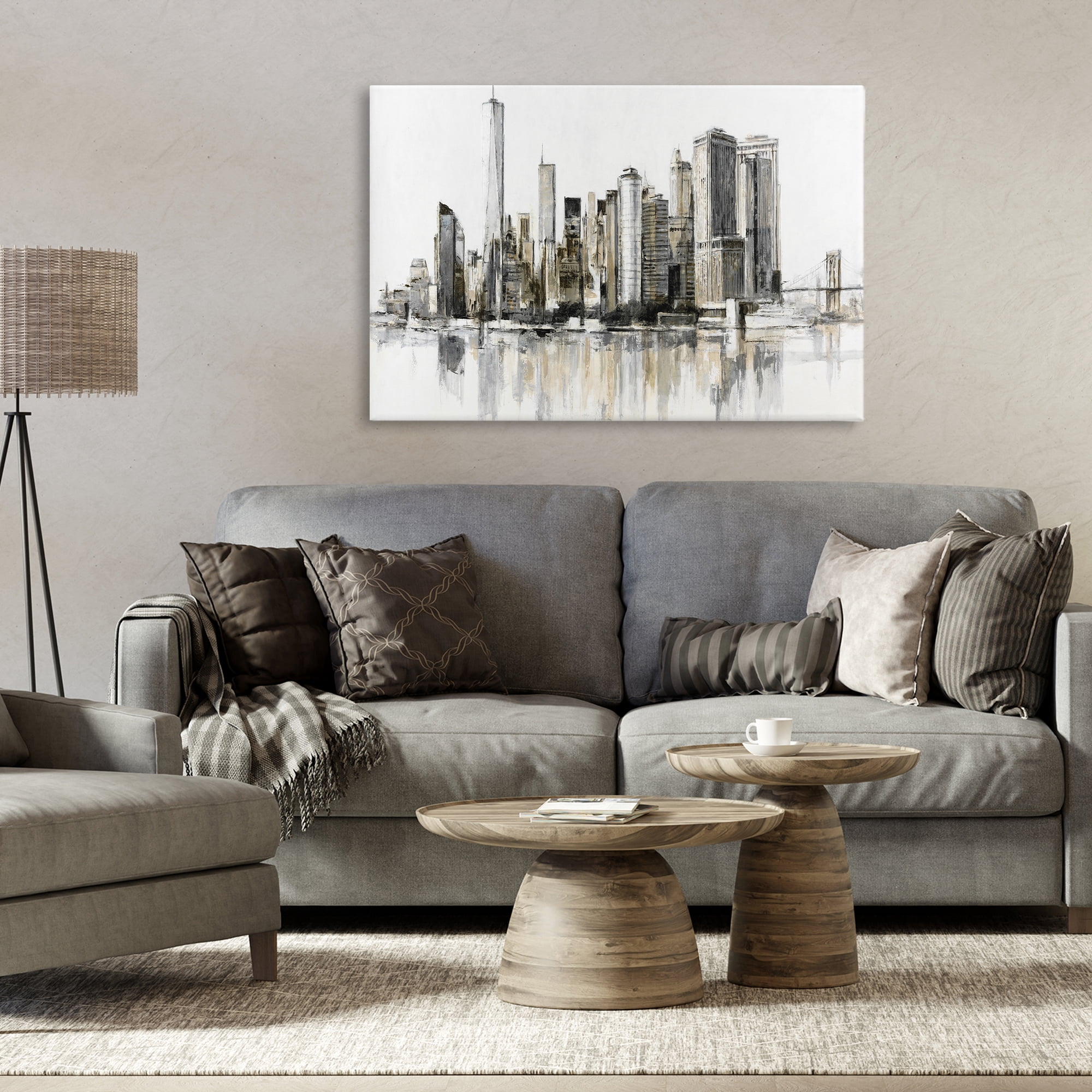 Stupell Industries Urban Skyline Reflection Canvas Wall Art, design by Lorenzo Collective