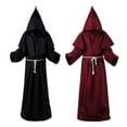 thumbnail image 3 of Jumpingount Disfraz de Cosplay de Halloween atmósferas de terror con capucha disfraces medievales antiguos capa de fiesta ropa traje para el hogar interior Disfraces de disfraces Rojo METRO Jumpingount AP012628-07, 3 of 6