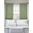 thumbnail image 5 of Sage Green Floral Sheer Curtains 54 Inch Length 2 Panels for Living Room, Spring Flowers Voile Kitchen Curtain Set, Luxury Privacy Drapes Window Treatment for Bedroom, 5 of 7