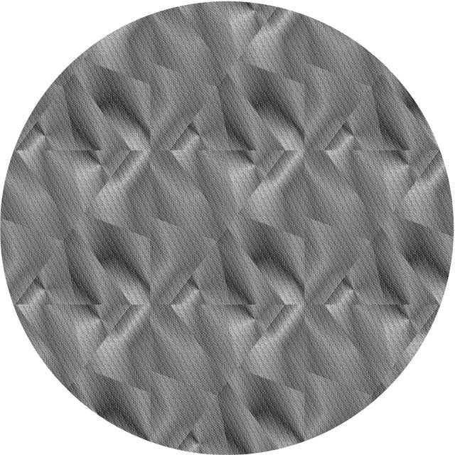 Ahgly Company Tapis d'Intérieur Lavables en Machine, Ronds, Transitionnels, Gris Carbone, Ronds de 8'