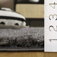 thumbnail image 5 of SAFAVIEH Lindsay Deborah Solid Polyester Shag Area Rug, Dark Gray, 6'7" x 6'7" Square, 5 of 8