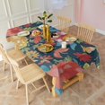 thumbnail image 5 of Pioneer Flower Floral Print Pattern Rectangle Tablecloth 60"x102",Waterproof Polyester Rectangle Table Cloth, Wipeable Spillproof Polyester Tablecloth for Dining, Camping, Indoor and Outdoor, 5 of 6