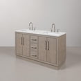 thumbnail image 4 of Water Creation 60"W Wood Double Bathroom Vanity in Gray Oak & Chrome, 4 of 10