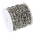 thumbnail image 1 of Cadena de Acero Inoxidable Cadena de Bolas de Acero Inoxidable K blanca Zulema 10 yardas 2 mm, 1 of 8
