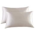 thumbnail image 1 of Juego de fundas de almohada de satén supersuave, fundas de almohada de satén sedoso para viajes, frescas para verano y cálidas para invierno, cierre tipo sobre, reducen las arrugas faciales, evitan, 1 of 5