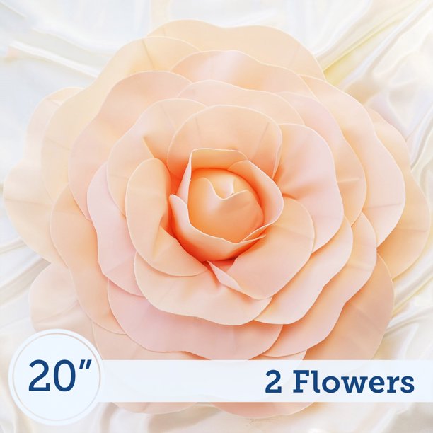 Balsacircle 2 Pcs 20 Wide Artificial Large Roses Flowers Wall Backdrop Diy Home Wedding Party Bouquets Arrangements Centerpieces Walmart Com Walmart Com