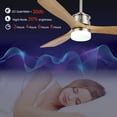 thumbnail image 6 of 52" Solid Wood Reversible Ceiling Fan with Dimmable Led Light, Remote Control, and Chrome Downrods for Dining Room, Kitchen Island, Hallway, 6 of 9