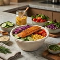 thumbnail image 5 of Pulp Tek 32 oz Round Natural Sugarcane / Bagasse Salad Bowl - 7" x 7" x 2 3/4" - 100 count box, 5 of 6