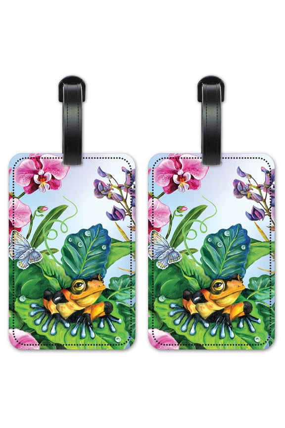 Clown Frog - Luggage ID Tags / Suitcase Identification Cards - Set of 2