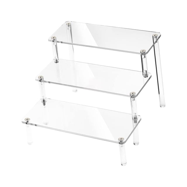QualitChoice Acrylic Display Stand Rectangle Clear Product Stand Layer 30cm Three Three Layer 30cm