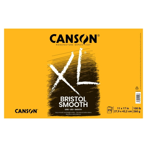 Canson XL Bristol Pad, Smooth, 11in x 17in