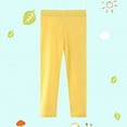 thumbnail image 2 of Karoyedx School Pants for Girls Girls Leggings Cotton Leggings for Toddler Footless Girls Pants Stretchy Baby Girl's Pants Infant Basic Leggings Yellow Size,D, 2 of 5