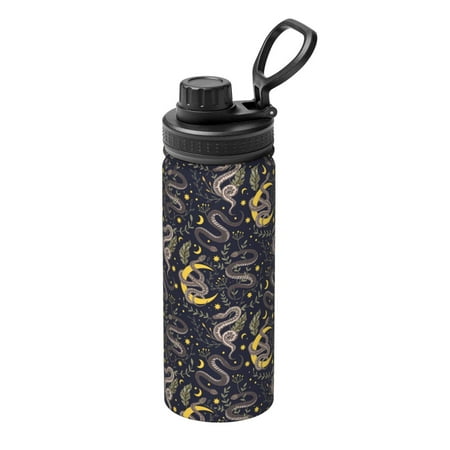 

Ocsxa Snake Sleep Print 18oz Stainless Steel Water Bottle Unisex Water Bottle Insulated Sports Water Cup Flask for Cold Water Drinks/Sports/Travel/Car/School