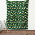 thumbnail image 3 of Ambesonne Tigers Fabric by the Yard Upholstery, Jungle Animals Forest Life, 1 Yard, Hunter Green Multicolor, 3 of 4