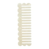 Unique Bargains 1 Pc Wave Rectangular Hair Comb White Acetate Sheet