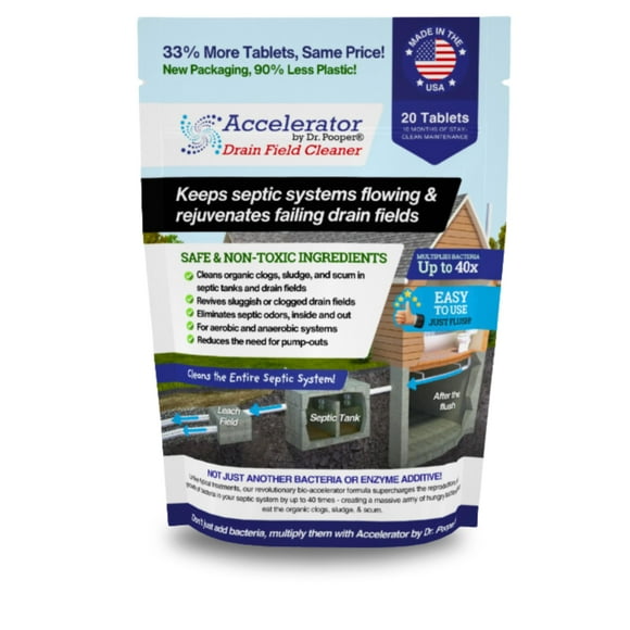 Acelerador de tabletas Drain Field Cleaner del Dr. Pooper